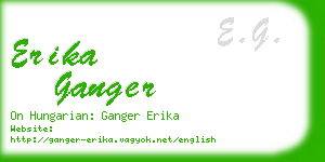 erika ganger business card